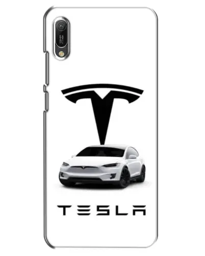 Чехол для Huawei Y6 2019 с картинкой «Tesla White Style»