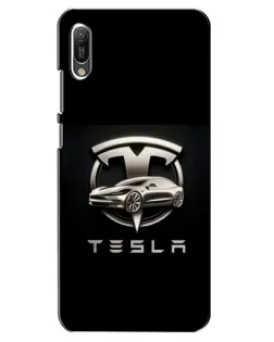 Чохол для Huawei Y6 2019 з картинкою «Tesla — срібне авто» Чохол для Huawei Y6 2019 з картинкою «Tesla — срібне авто»