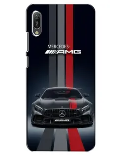 Чохол для Huawei Y6 2019 з картинкою «Mercedes — білий карбон» Чохол для Huawei Y6 2019 з картинкою «Mercedes — білий карбон»