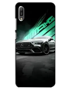 Чехол для Huawei Y6 2019 с картинкой «Темный Mercedes AMG»