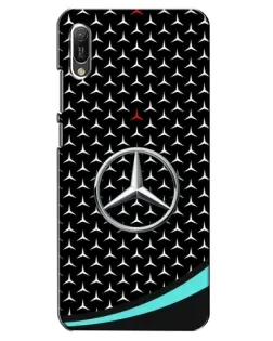 Чехол для Huawei Y6 2019 с картинкой «Mercedes — бирюзовый акцент»