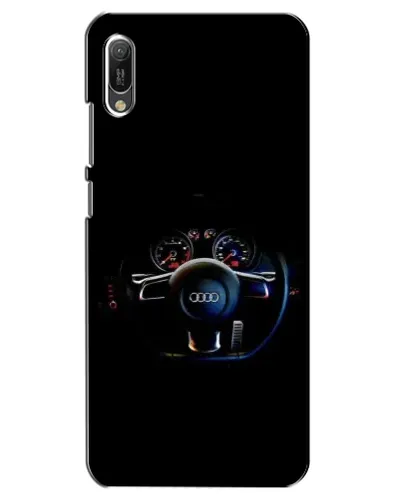 Чехол для Huawei Y6 2019 с картинкой «Салон Audi — руль»