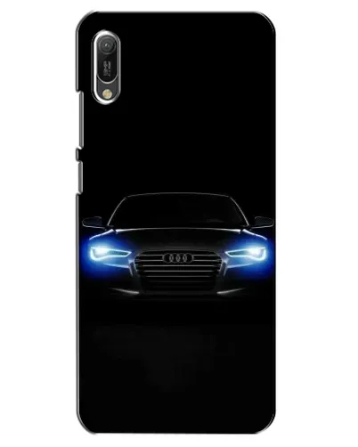 Чехол для Huawei Y6 2019 с картинкой «Audi в неоне»