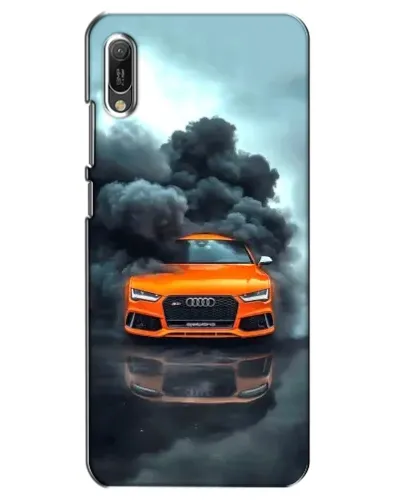 Чехол для Huawei Y6 2019 с картинкой «Audi в облаках дыма»
