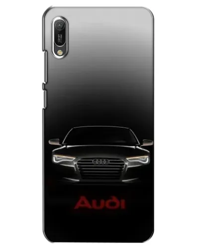 Чехол для Huawei Y6 2019 с картинкой «Audi — градиентный контур»