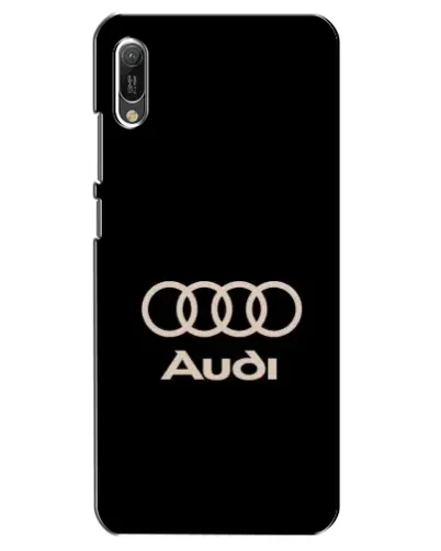 Чехол для Huawei Y6 2019 с картинкой «Audi — золотой логотип»