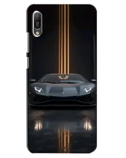 Чохол для Huawei Y6 2019 з картинкою «Lamborghini золоті лінії»