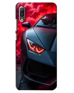 Чохол для Huawei Y6 2019 з картинкою «Lamborghini червоне сяйво»