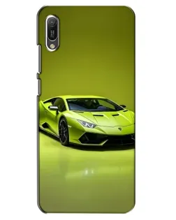 Чохол для Huawei Y6 2019 з картинкою «Салатовий Lamborghini Huracan»