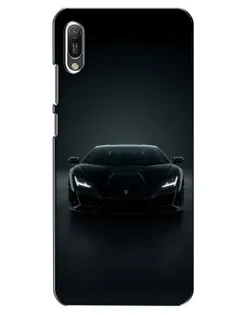 Чохол для Huawei Y6 2019 з картинкою «Чорний Lamborghini Aventador»