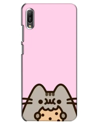 Чехол для Huawei Y6 2019 с картинкой «Pusheen и печенье»
