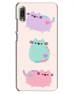 Чохол для Huawei Y6 2019 з картинкою «Pusheen тріо» Чохол для Huawei Y6 2019 з картинкою «Pusheen тріо»