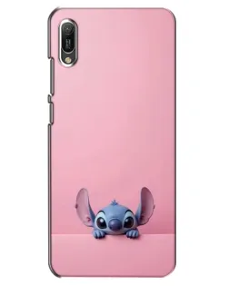 Чехол для Huawei Y6 2019 с картинкой «Stitch выглядывает»