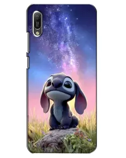 Чехол для Huawei Y6 2019 с картинкой «Стич на рассвете»