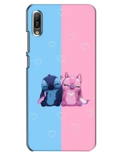 Чехол для Huawei Y6 2019 с картинкой «Stitch и Angel Love»