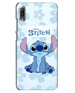 Чехол для Huawei Y6 2019 с картинкой «Stitch среди цветов»