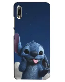 Чехол для Huawei Y6 2019 с картинкой «Стич в облаках»