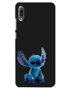 Чехол для Huawei Y6 2019 с картинкой «Стич на черном»