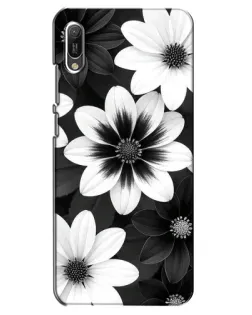 Чехол для Huawei Y6 2019 с картинкой «Монохромные астры» Чехол для Huawei Y6 2019 с картинкой «Монохромные астры»