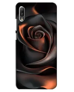 Чехол для Huawei Y6 2019 с картинкой «Шелковая черная роза» Чехол для Huawei Y6 2019 с картинкой «Шелковая черная роза»