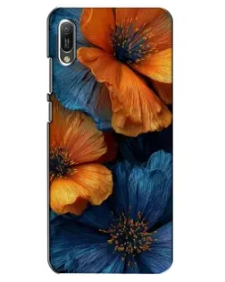 Чехол для Huawei Y6 2019 с картинкой «Яркая сине-оранжевая флора» Чехол для Huawei Y6 2019 с картинкой «Яркая сине-оранжевая флора»