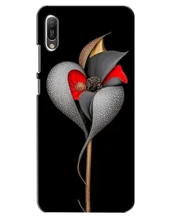 Чехол для Huawei Y6 2019 с картинкой «Серебряный фантазийный цветок» Чехол для Huawei Y6 2019 с картинкой «Серебряный фантазийный цветок»