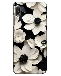 Чехол для Huawei Y6 2019 с картинкой «Объемные белые цветы» Чехол для Huawei Y6 2019 с картинкой «Объемные белые цветы»