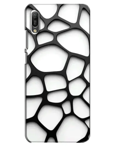Чехол для Huawei Y6 2019 с картинкой «Белая объемная сетка»