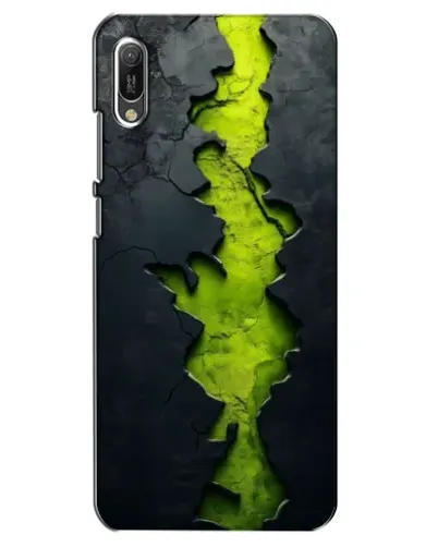 Чехол для Huawei Y6 2019 с картинкой «Салатовый разлом скалы»
