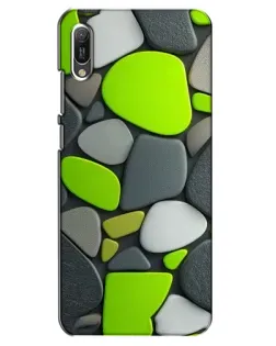 Чехол для Huawei Y6 2019 с картинкой «Яркая неоновая галька»