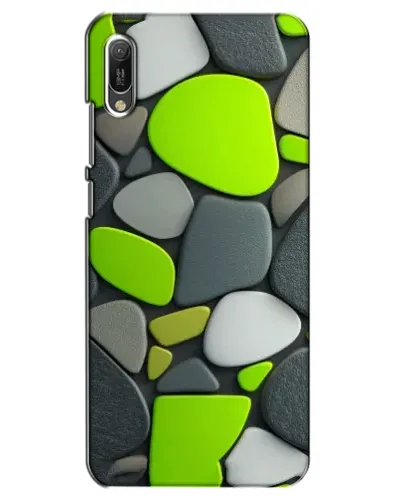 Чехол для Huawei Y6 2019 с картинкой «Яркая неоновая галька»