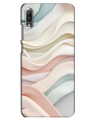 Чехол для Huawei Y6 2019 с картинкой «Пастельные нежные волны»