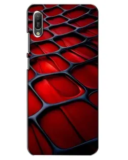 Чехол для Huawei Y6 2019 с картинкой «Красная глянцевая сетка»
