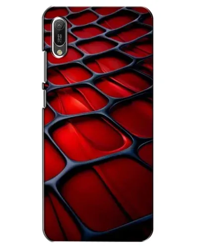 Чехол для Huawei Y6 2019 с картинкой «Красная глянцевая сетка»