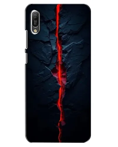 Чехол для Huawei Y6 2019 с картинкой «Kрасная лавовая трещина»