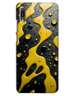 Чехол для Huawei Y6 2019 с картинкой «Жидкое желтое золото»