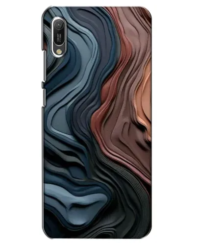 Чехол для Huawei Y6 2019 с картинкой «Цветные волны каньона»