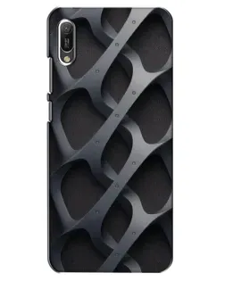 Чехол для Huawei Y6 2019 с картинкой «Объемное серое плетение»