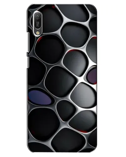 Чехол для Huawei Y6 2019 с картинкой «Объемная темная решетка»