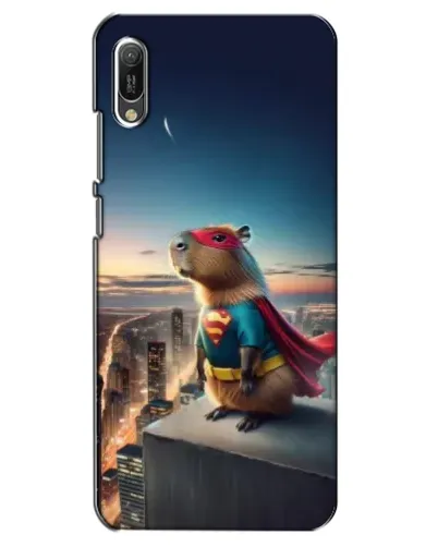 Чехол для Huawei Y6 2019 с картинкой «Капи-мен супергерой»