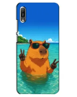 Чохол для Huawei Y6 2019 з картинкою «Морська капібара»