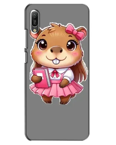 Чехол для Huawei Y6 2019 с картинкой «Девочка капибара»