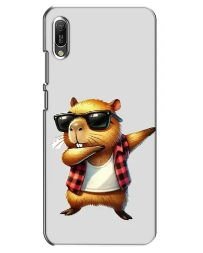 Чехол для Huawei Y6 2019 с картинкой «Капибара рэпер даб»