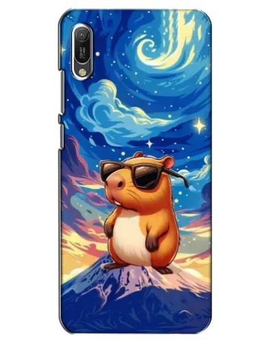 Чехол для Huawei Y6 2019 с картинкой «Капибара Ван Гога»