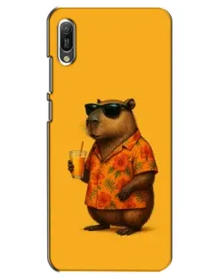 Чохол для Huawei Y6 2019 з картинкою «Капібара на відпочинку»