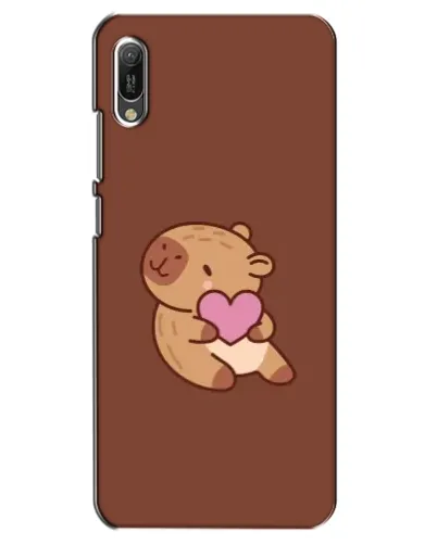 Чехол для Huawei Y6 2019 с картинкой «Капибара с сердцем»