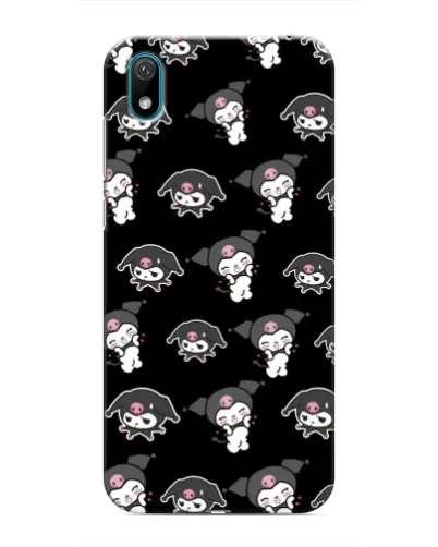Чехол для Huawei Y6 Pro (2019)/ Y6 Prime 2019 с картинкой «Черный паттерн Kuromi»