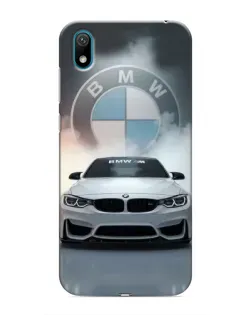 Чехол для Huawei Y6 Pro (2019)/ Y6 Prime 2019 с картинкой «BMW в белом дыму»
