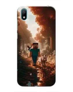 Чехол для Huawei Y6 Pro (2019)/ Y6 Prime 2019 с картинкой «Стив в лесу»