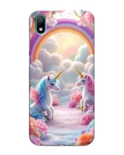 Чехол для Huawei Y6 Pro (2019)/ Y6 Prime 2019 с картинкой «Радуга и единороги»